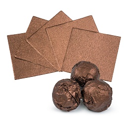Оберка для конфет коричневая 10 см*10 СМ 100 шт, фольга алюм.