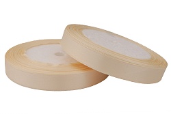 Лента атласная 1,2 см Бежевый 23 м