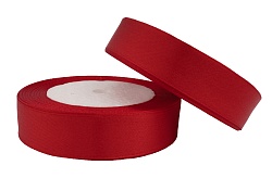 Лента атласная 1,2 см Красный 23 м