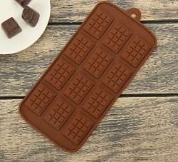 Форма для льда и шоколада "мини Плитки 12 шт"
